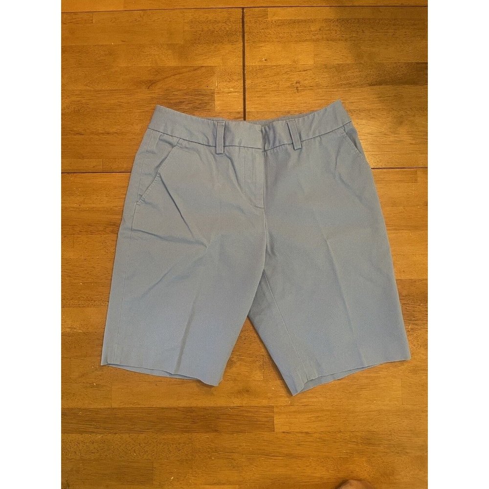 J McLaughlin Begonia Light Blue Short Bermuda Pull On Stretch‎ Size 2